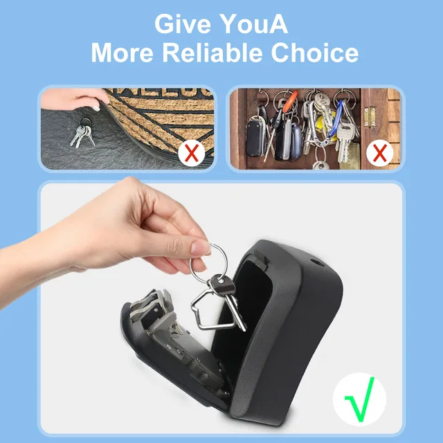 Intelligent Bluetooth Mobile App Password Unlock Key Safe Box Zinc Alloy Waterproof Homestay TT Lock Box Secret Storage Padlock 2