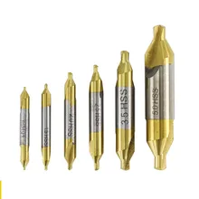 

Coated Combination Drills for Metalworking Tools 1.0-5.0mm 60 Degree Hole Cutter 6 Pieces HSS Center Tin Socket Drilling Tools