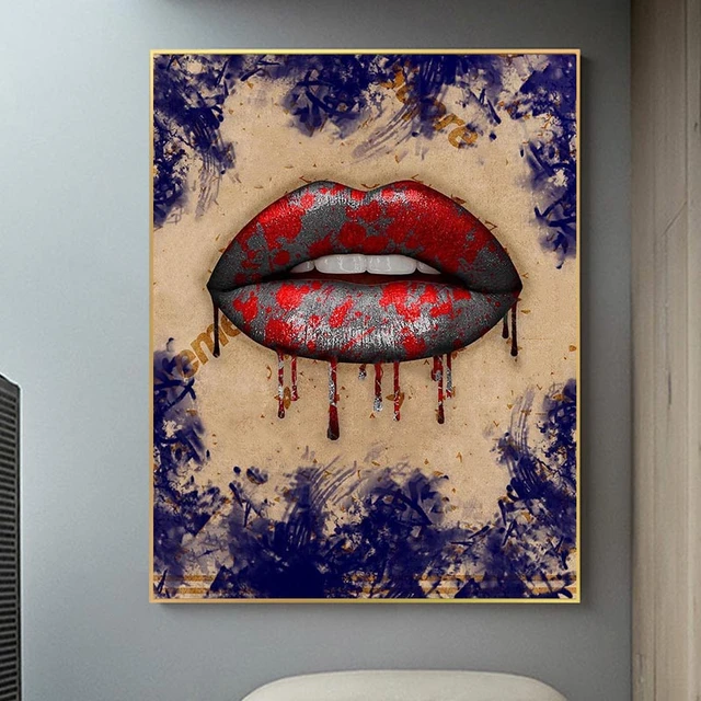 LV Fashion Glitter Drip Canvas Print Art Pop Art Modern Art Street Art  Fashion Art