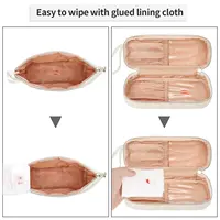 Ethereal Small Makeup Bag, Cosmetic Bag Double Layer Makeup Organizer Bag Large Capacity Makeup Pouch Travel Toiletry Bag Access 2