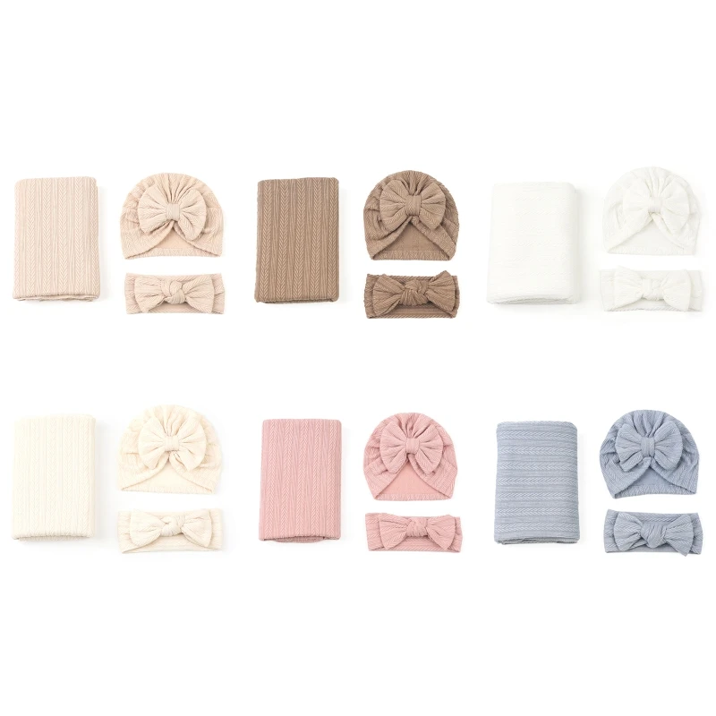 

F62D with Headbands Hats Newborn Receiving Blanket Photography Props
