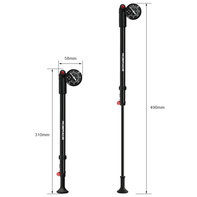 Portable Bike Pump with Gauge 6