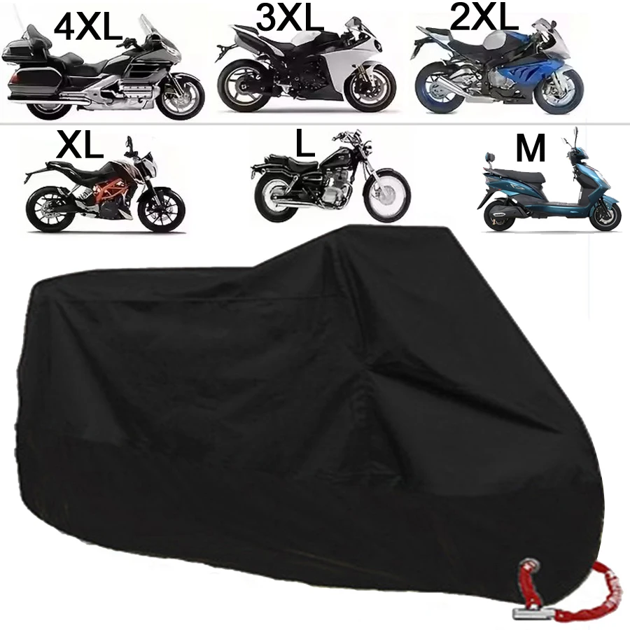Ultimate All-Season Waterproof & UV Protective Motorcycle Cover – Dustproof Outdoor Rain Shield, Sizes M-4XL