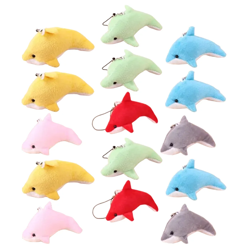 

25Pcs Decorative Key Chains Hanging Plush Dolphin Keychains Hanging Dolphin Pendants