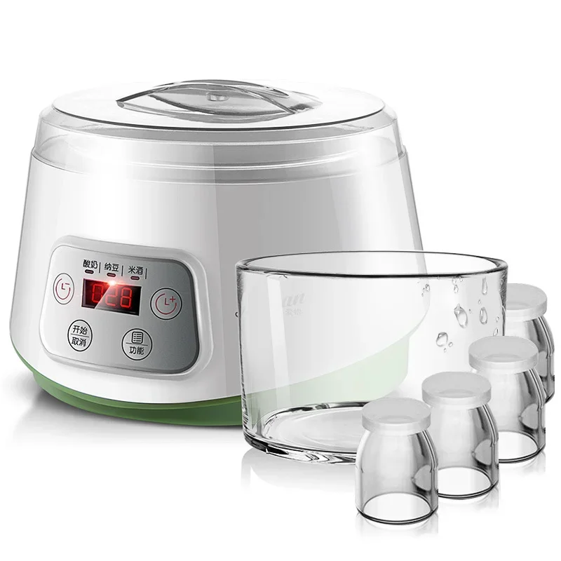 Home Automatic Yogurt Machine Mini Homemade Rice Wine Natto Machine Glass Liner with Cup