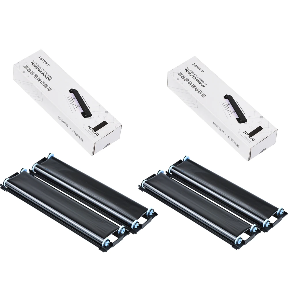 Nastro Ricarica Per Stampante Portatile HPRT MT800 E MT800Q - Confezione Da 2 Nastri Termici Nero