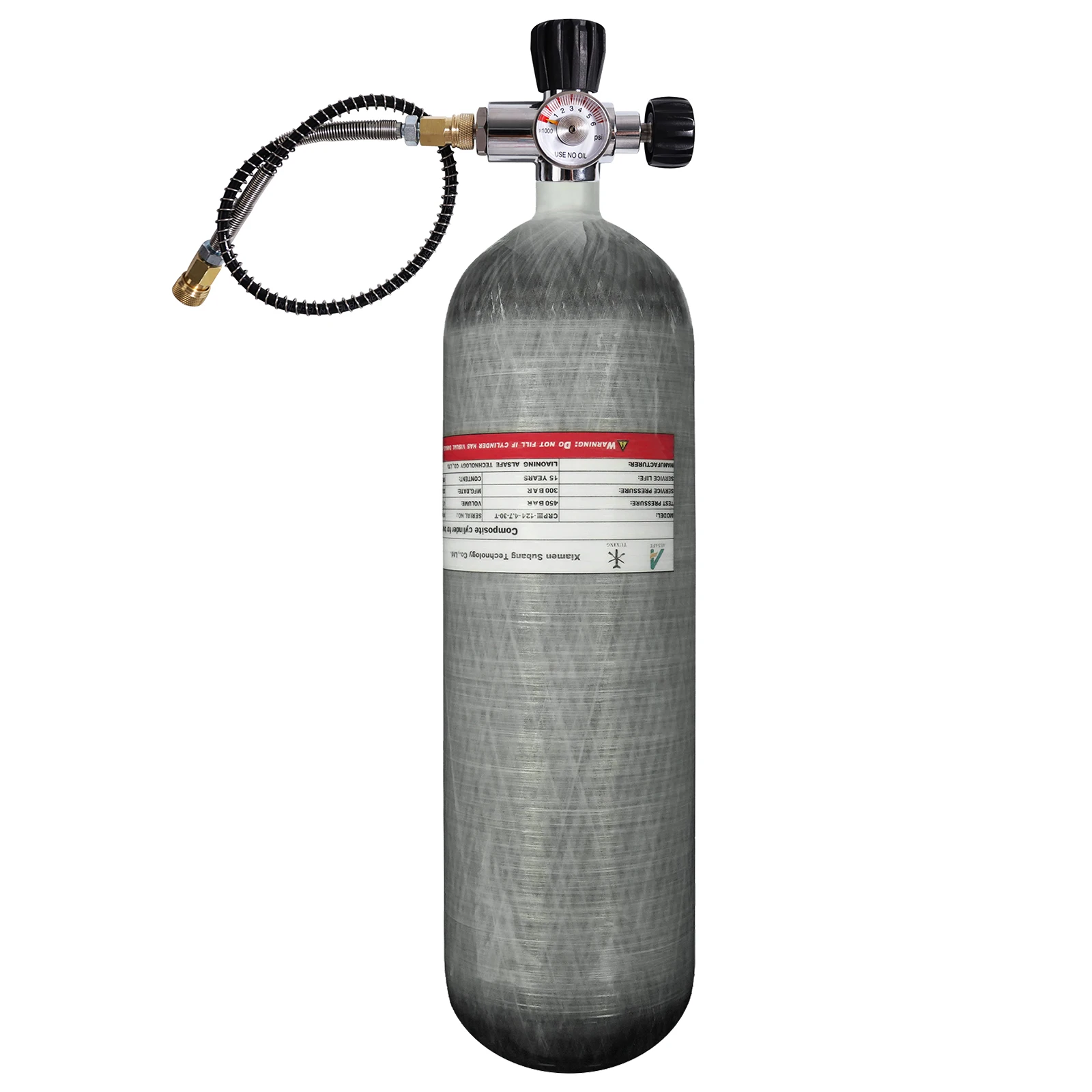 TUXING 4500Psi 4.7L Carbon Fiber Cylinder Charging Fill Station Regulator Valve