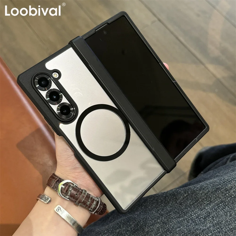 Transparent Magnetic Luxury Armor Case with Wireless Charging