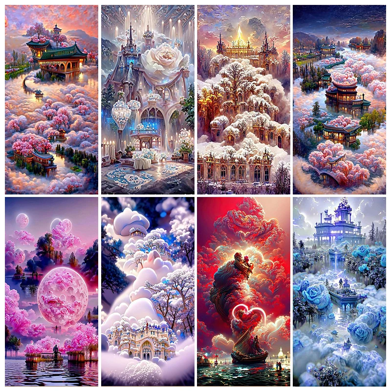 

CHENISTORY 60x120cm Painting Dream Fairyland Drawing On Canvas Handpainted Art Gift Diy Picture By Number Kits Home Decor