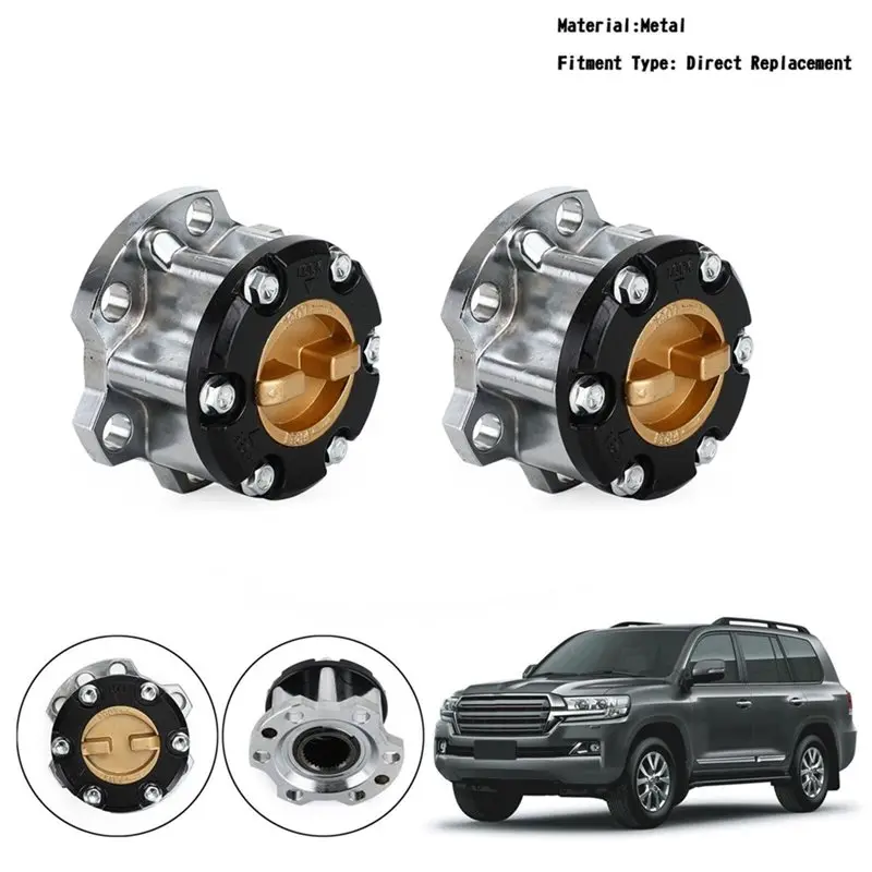 클러치 4353060130 43530-60130 2Pcs 프리 휠 허브 RH & LH 세트 Toyota Land Cruiser Prado 1990-2007 휠 잠금 허브