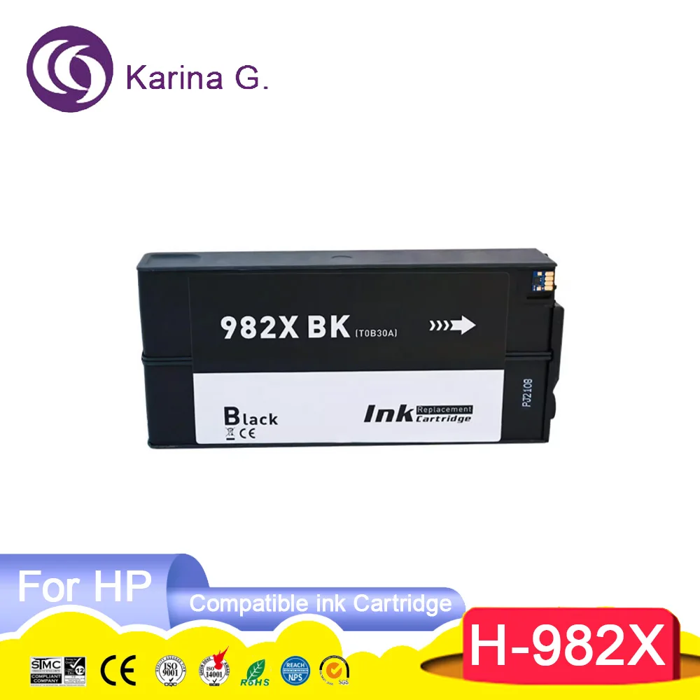 982 982X Premium Compatible Color Inkjet Ink Cartridge for 982X for PageWide En