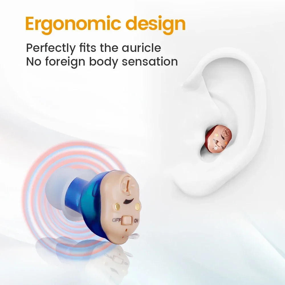 Rechargeable Hearing Aids Wireless Sound Amplifier ITE Mini Invisible Elderly Hearing Aid Headphones Deaf The Listening Device 4