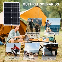 SOECOPO 15000W onduleur (3 prises 8 ports USB) Kit complet de système solaire 500W panneau solaire 12V/24V 100A contrôleur maison Camping 2