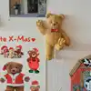 Cute Bear Resin Hook Wall Hanging  Retro Ins Style Blogger Bear Festival Gift Decorative Resin Ornament 4