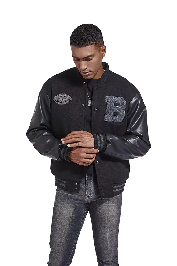 Fashion Men's Baseball Bomber Jackets Autumn Winter Warm Clothing Leather Cotton Coats Outdoor Biker Travel Jacket Trend