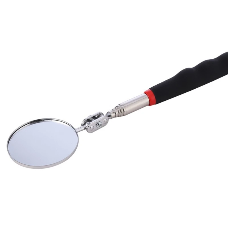 thumbnail image 2 of Car Inspection Mirror With Telescopic Handle, Foldable Retractable Round Telescopic Mirror, Universal Car Repair Inspection Mirror, Stainless Steel 2 of 11