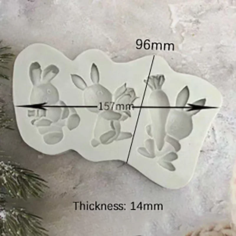 Handmade Creative Molds Easter Party Decor Rabbit Carrot Easter Eggs Silicone Mold Chocolate Cookies Kitchen Baking Moulds Tools