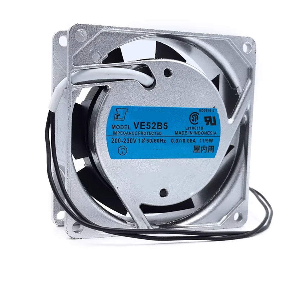 Cooling Fan VE52B5 AC 208-230V 0.07/0.06A 11/10W 8cm 8025 80x80x25mm 2-Wire