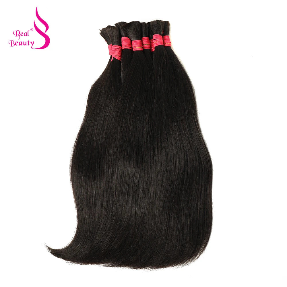 Human Braiding Hair No Weft Bulk Hair Bundles 100% Vietnam Virgin Human Hair 50g 100g Natural Straight Black Brown 45-70cm 2