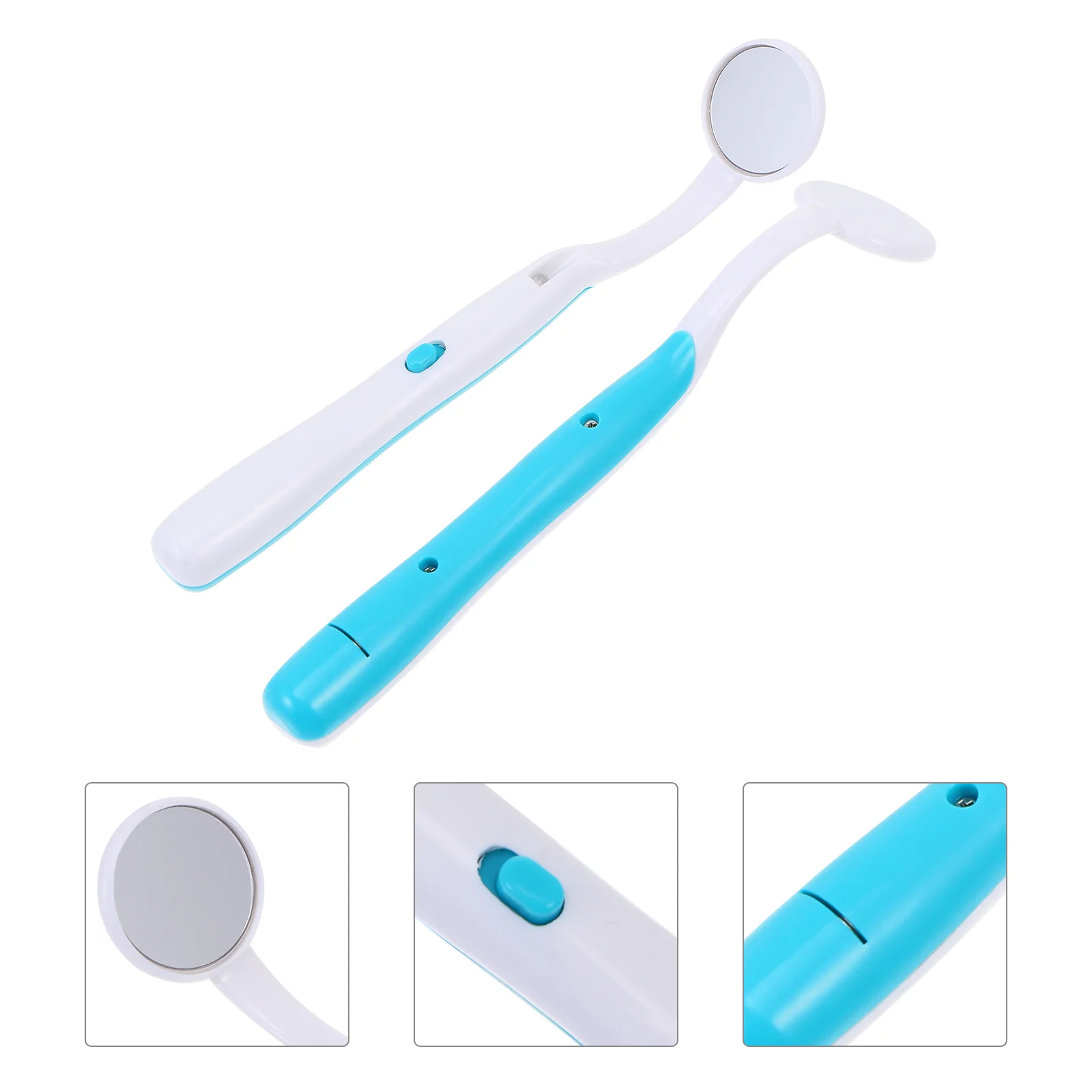 

Mirrors Mechanic Tools 2 Pieces Anti Fog Led Dental Mirror Magnifying Mouth Handle Dental Tools Mouth Tooth Inspection Mirror