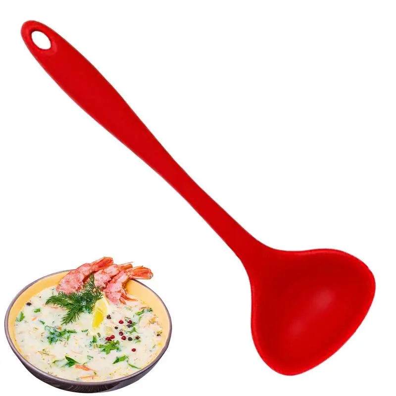 

Long Handle Soup Spoon Children High Temperature Resistant Non-stick Pot Spoon Household Kitchen Soup Cooking Colorful Spoon