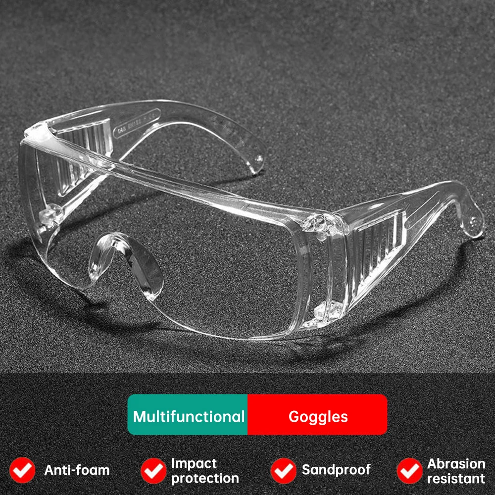 Safety Work Protective Glasses Transparent Windproof Sandproof and Impact-proof Labor Protection Glasses PC Material