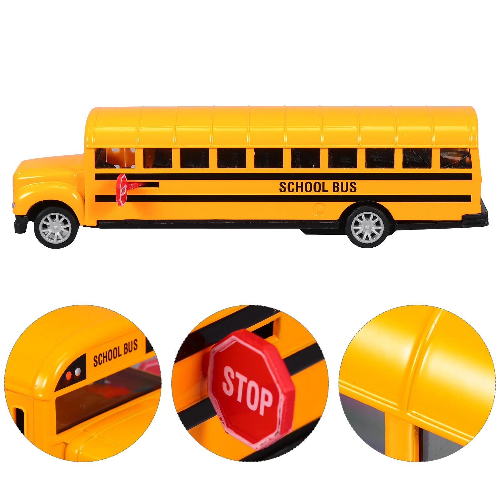 

Model School Bus Toy Car Toddler Outdoor Decor Kids Vehicle Playset Alloy Pull Back