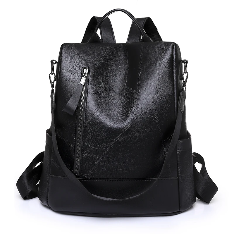 Anti-theft Women’s Backpack Designer High Quality Soft PU Leather Simple Fashion Backpack Large Multi-function Travel Bags