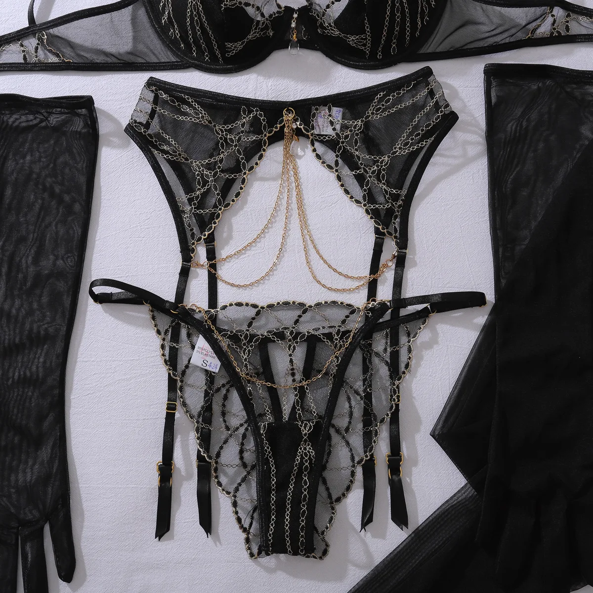 split lingerie suit set 