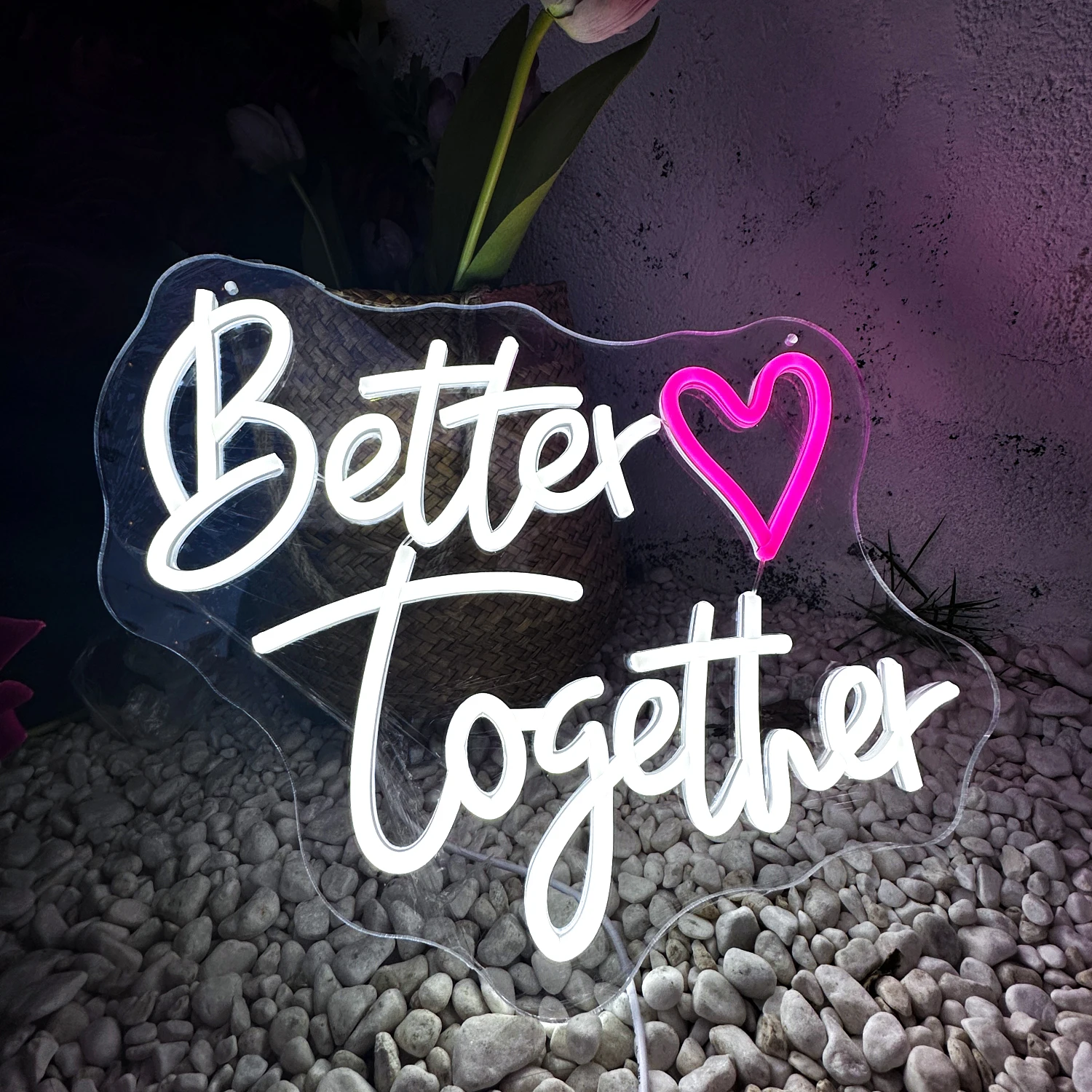 Better Together Neon Sign para Decoração De Parede De Casamento