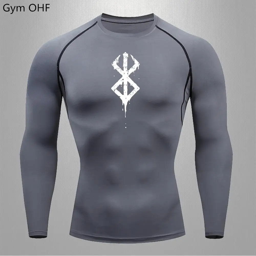 Berserk Anime Quick Dry Men's Compression T-Shirt - Summer Short Sleeve Sports Top