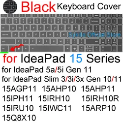 Silicone Keyboard Protector Skin for Lenovo IdeaPad 15 Series (Black)