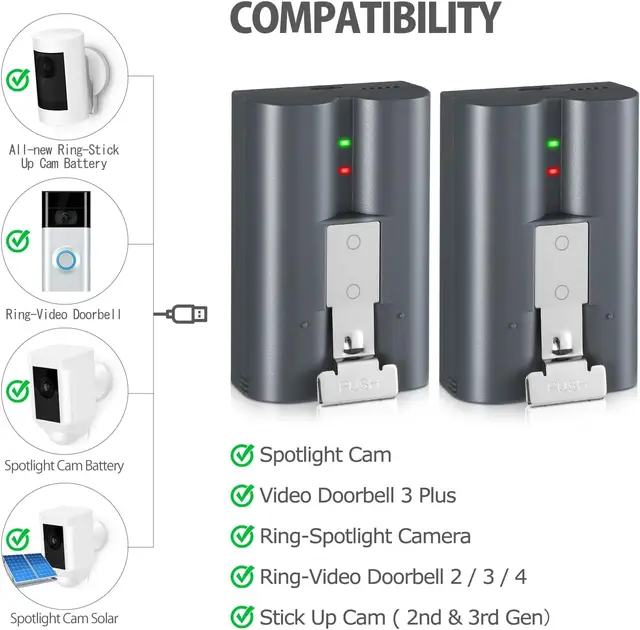 Ring Outdoor Camera Pack Rechargeable Ring Battery 6040mAh