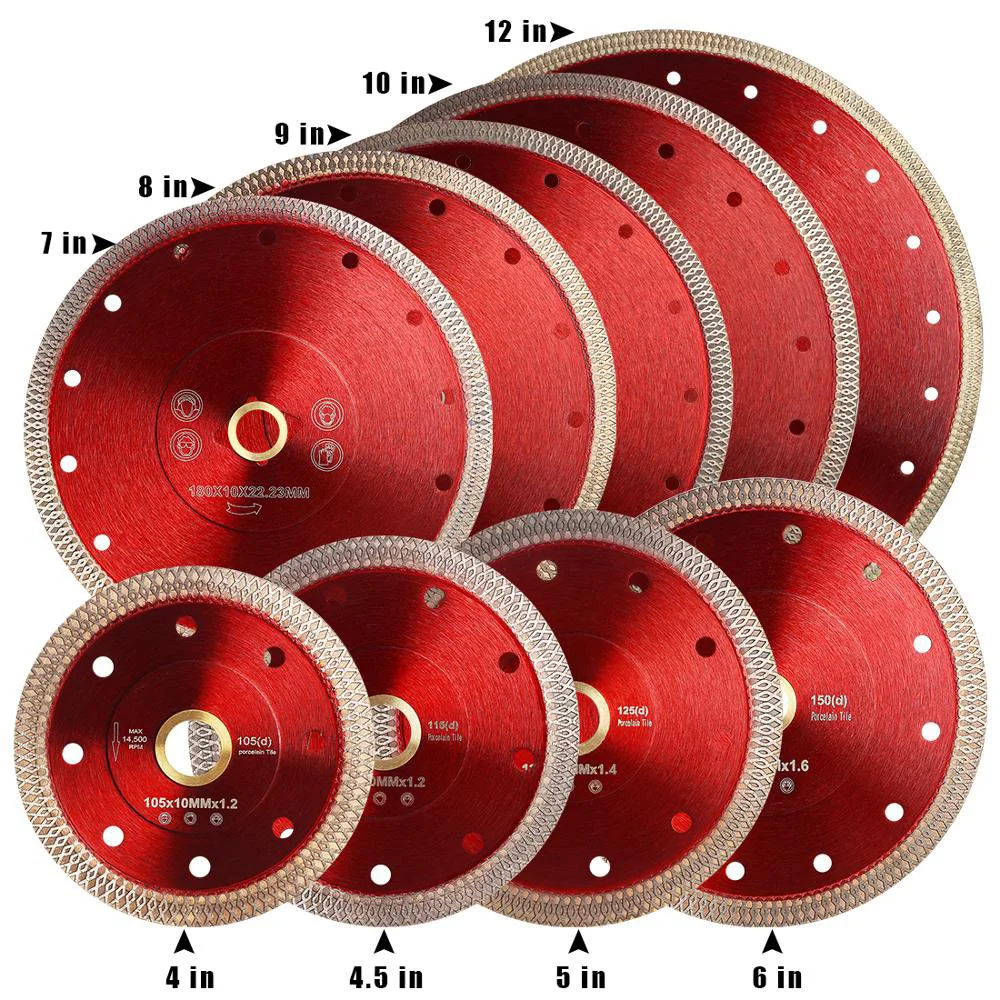 Dia 4“10” Tile Blade Super Thin Diamond Saw Blade Porcelain Blade for