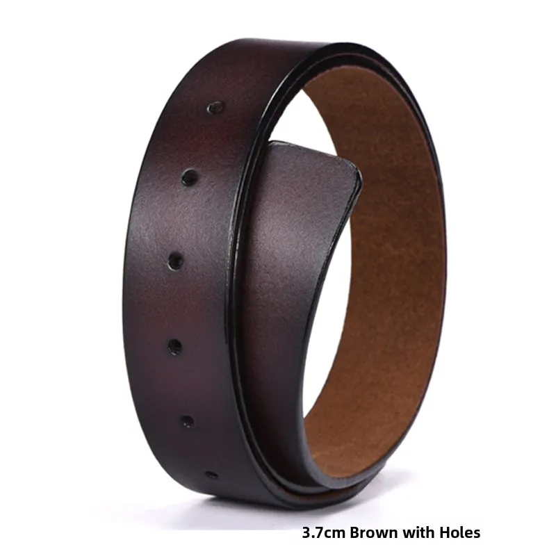 3.7cm punched brown whole cowhide