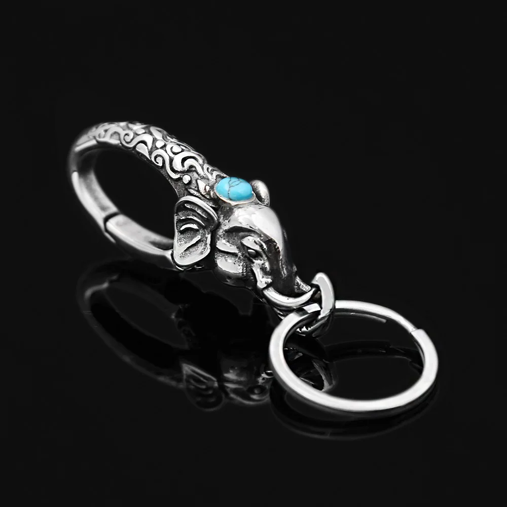 펑크 록 코끼리 키체인, 스테인레스 스틸, DIY 열쇠 고리, 자동차 열쇠 고리, 부품 걸이식 보석 액세서리, 도매 펑크 록 코끼리 키체인, 스테인레스 스틸, DIY 열쇠 고리, 자동차 열쇠 고리, 부품 걸이식 보석 액세서리, 도매