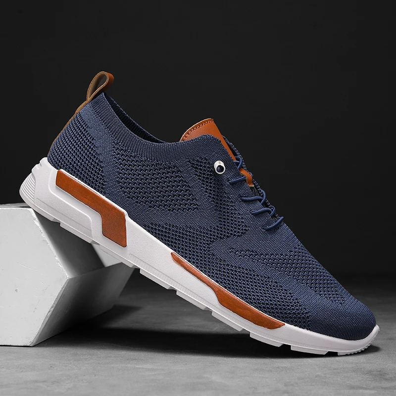 Men's Casual Breathable and Comfortable Mesh Running Shoes, Casual Sports Style, Solid Color, Pvc Sole Slip-On Low-Top Sports Shoes, Suitable for Spring/Summer Outdoor Activities