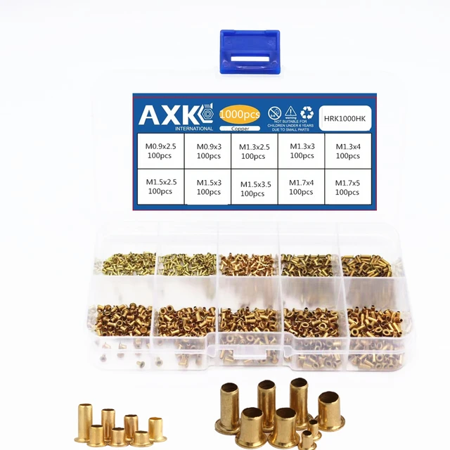 Conductive Corrosion Resistant Rivets 250pcs M4 X 6mm Copper Hollow ...