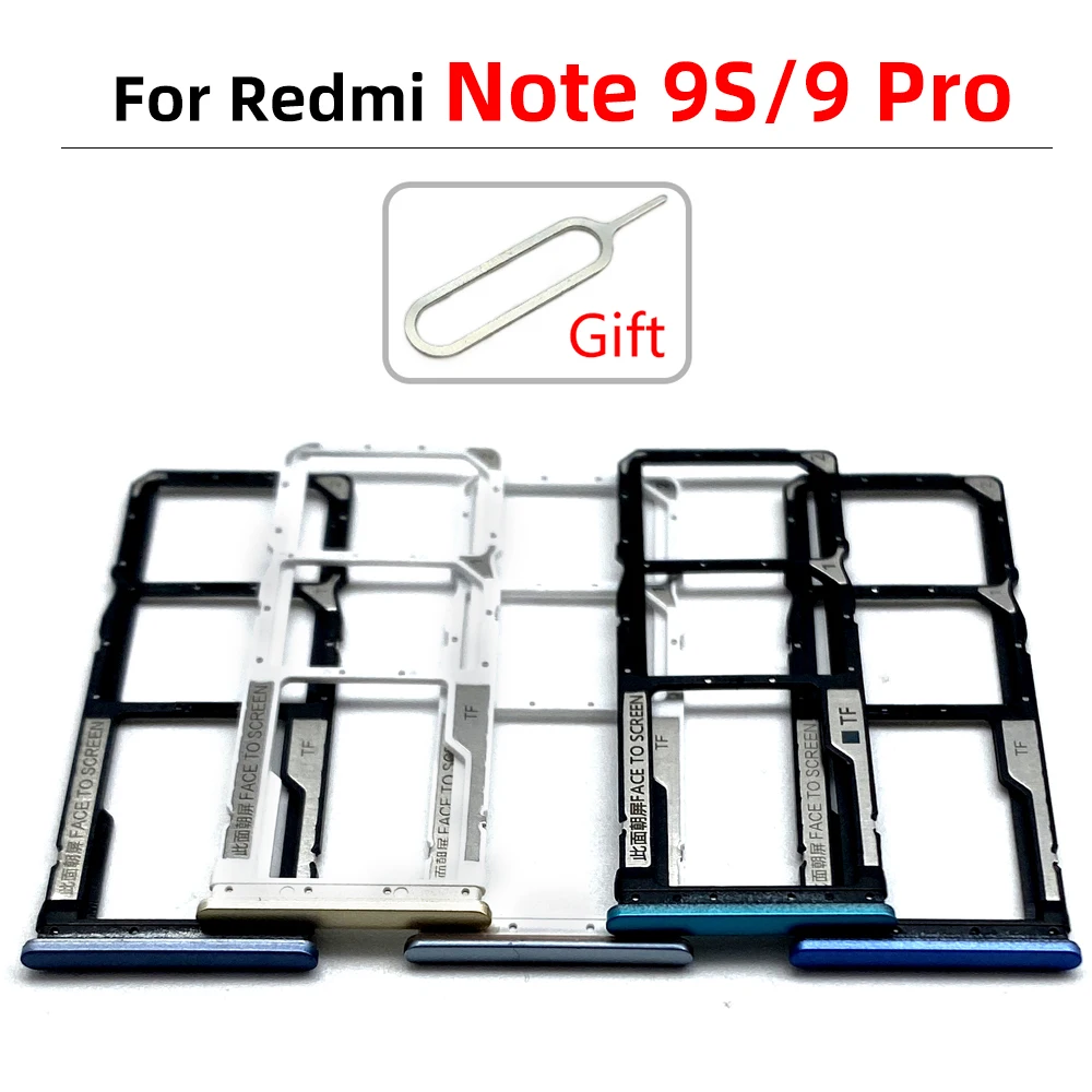 SIM Card Accessories For Xiaomi Redmi Note 7 / Note 9 Pro 9S Nano SIM Card Holder Tray chip slot drawer Holder Adapter Socket With Pin