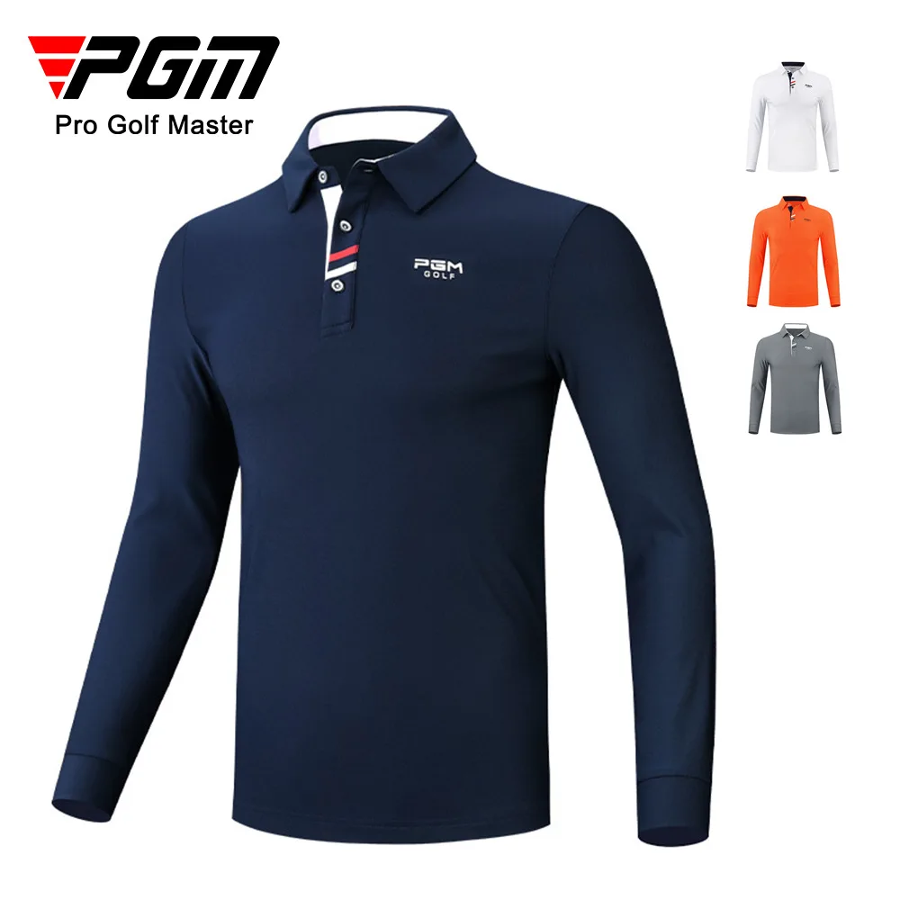 

PGM Men's Golf Shirts Man Long Sleeves T Shirt Male Outdoor Sports Turn Down Full Sleeve Tshirt Men Winter Warm Soft Jerseys