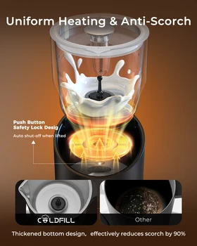 Electric Milk Frother 600ml Automatic Cold Hot Foam Maker for Coffee Latte Cappuccino Macchiato Hot Chocolate Kitchen Appliance 4