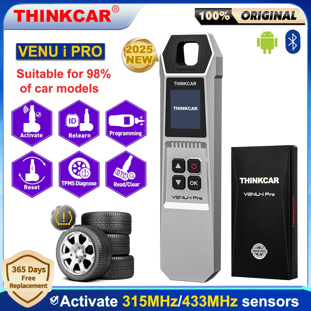 THINKCAR VENU IPRO Car Tire Pressure Inspection Tool 315MHz/433MHz TPMS Tire Repair Tool Activation Programming Learning