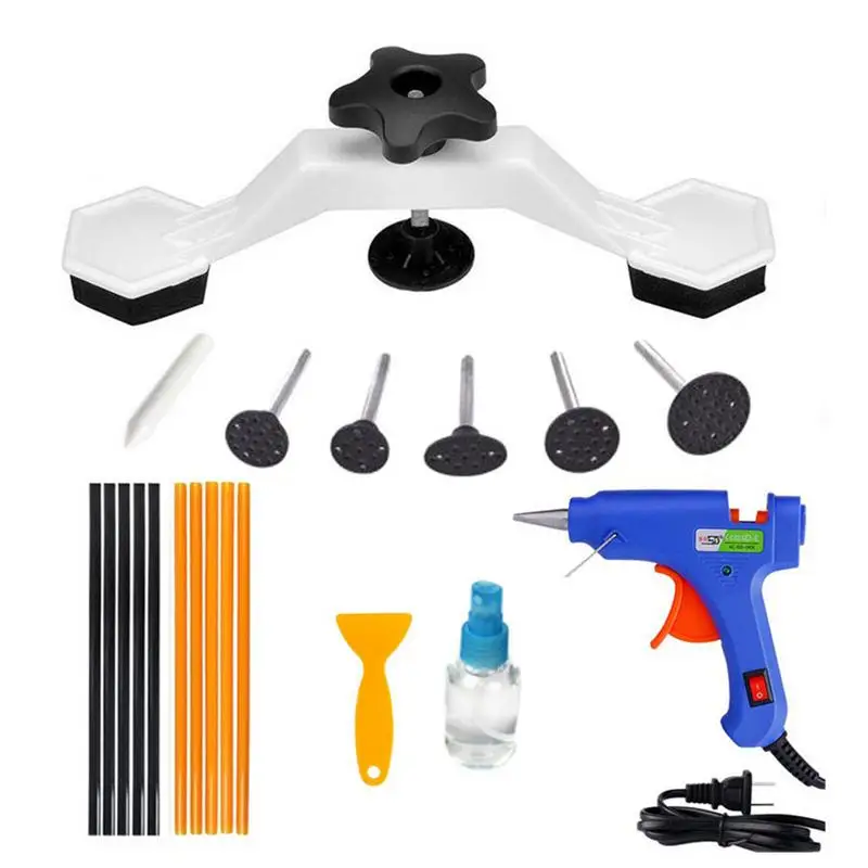 

20Pcs Car Body Repair Tool Kit Auto Dent Puller Kit With Bridge Dent Puller And Glue Puller Tabs Shovel Automobile Accessories