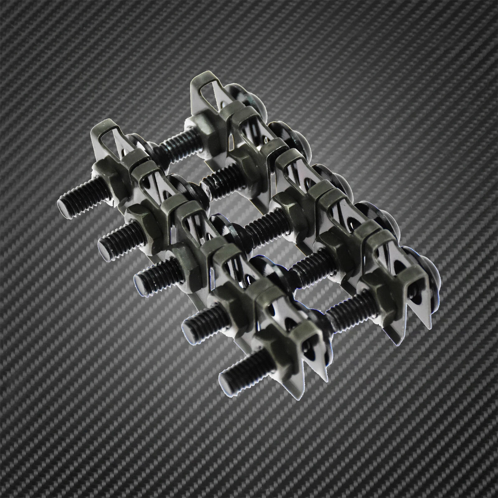 MACTIONS 10x 6mm Universal Motorcycle Fairing Body Bolts Scooter Nuts Bolts M6 Spire Speed Fastener Clips Screw Spring Nut