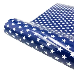 Striped Stars Pattern Heat Transfer Vinyl for Apparel and Accessories (Five - Pointed Star)