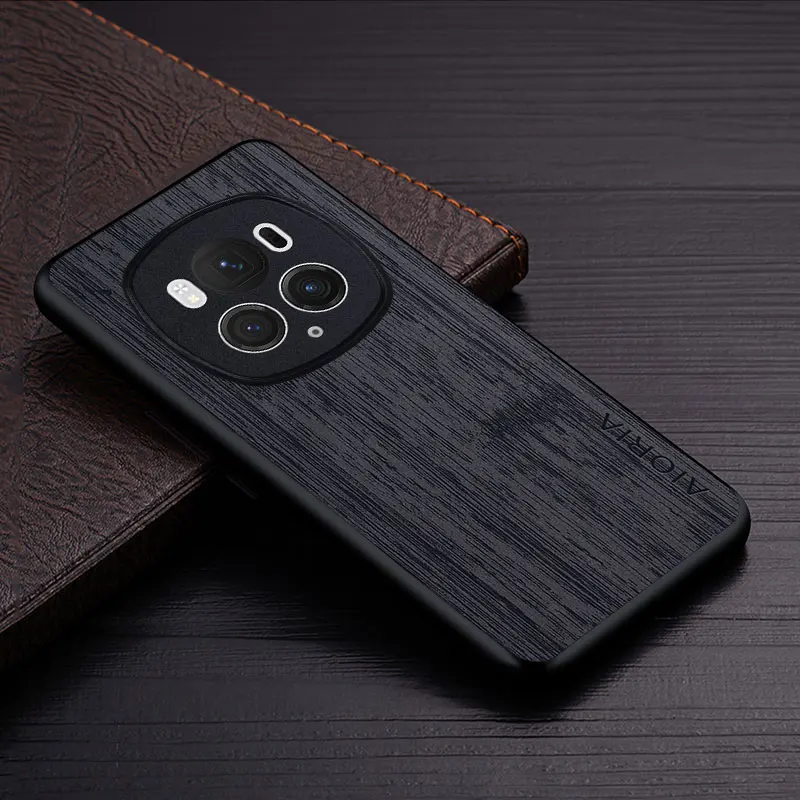 Luxury Bamboo Wood Pattern Leather Case Cover for Honor Magic 6 Lite Pro