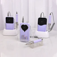 35K Violets Desktop Cordless Base Electric Nail Drill Machine 35000rpm Manicure Pedicure Rechargeable Battery Wireless Coreless 2