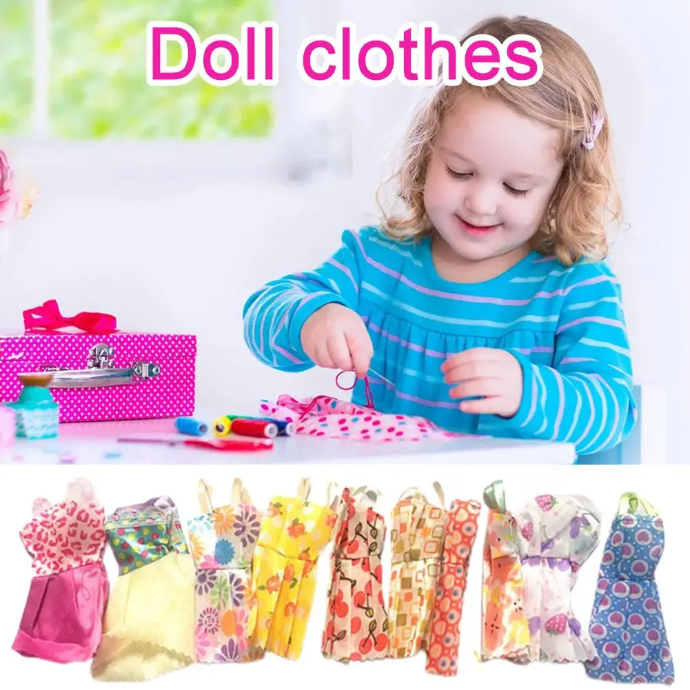 35종/세트 인형 액세서리 10가지 믹스 패션 귀여운 드레스 10켤레 신발 4개 안경 6개 목걸이 2개 핸드백 3개 왕관 바비 인형용 드레스업 세트