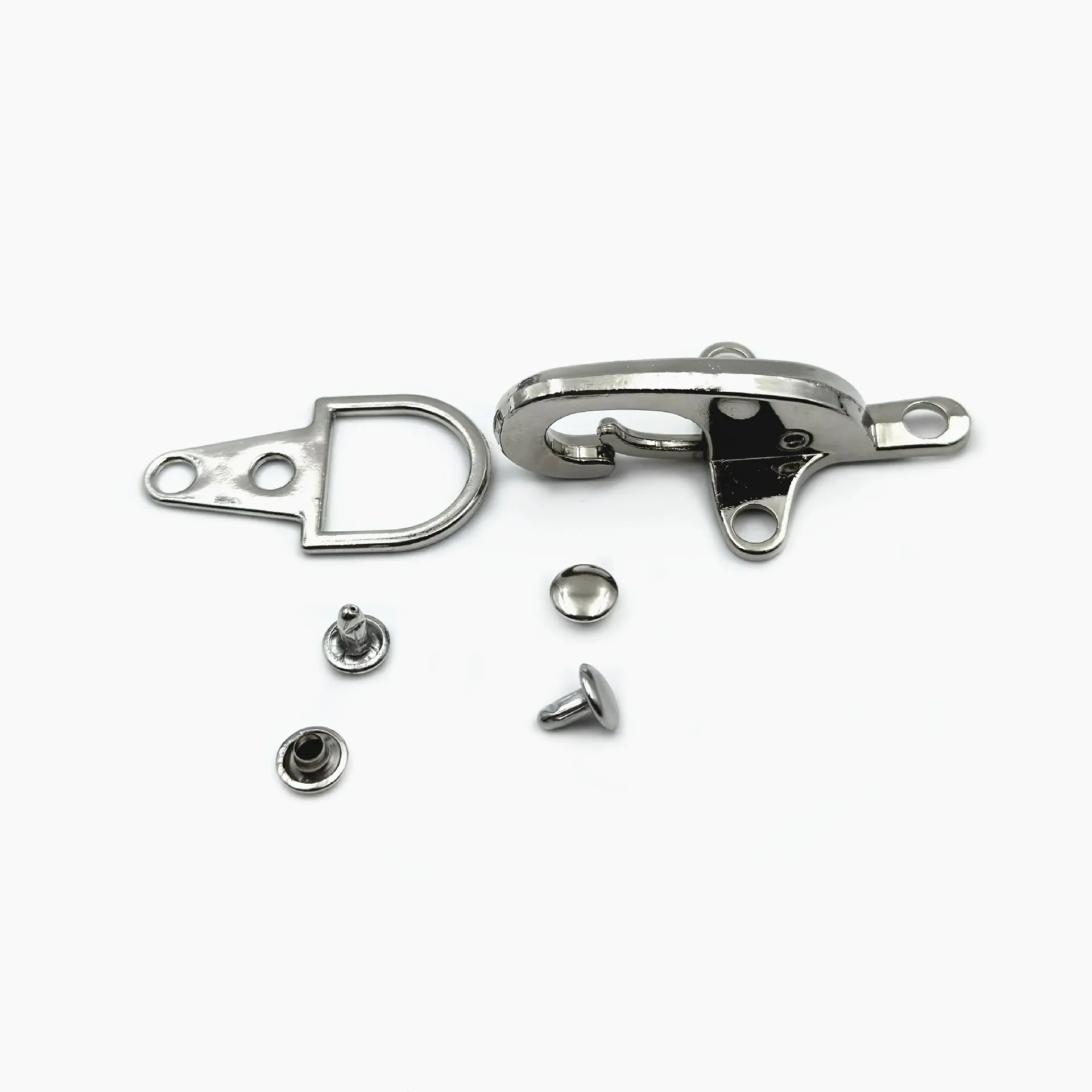 New Metal Airplane Buckle Down Jacket Accessory Alloy Hook Clothing Box Bag Component White Gun Multi-Size From China Mainland metal airplane buckle
