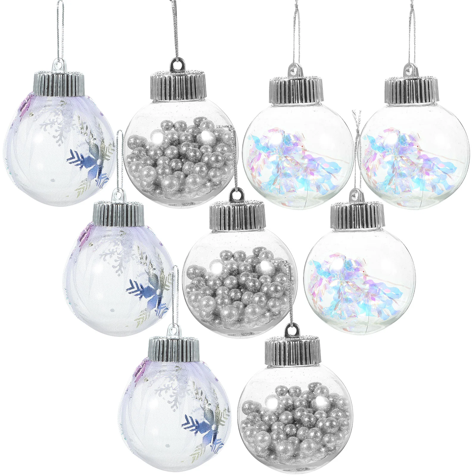 

9 Pcs Ball Ornaments Christmas Accessories Tree Balls Plastic Xmas Hanging Clear